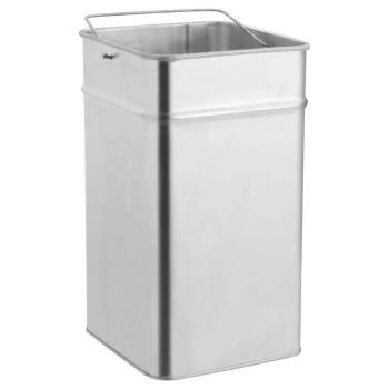 Mülleimer mit Aschenbecher 36 L Stahl Schwarz