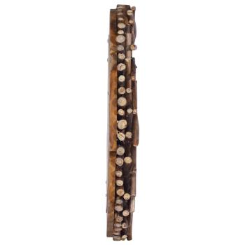Wandspiegel 60 cm Teak Rund