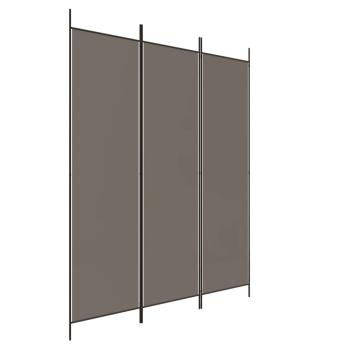 3-tlg. Paravent Anthrazit 150x200 cm Stoff