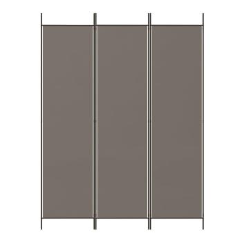 3-tlg. Paravent Anthrazit 150x200 cm Stoff