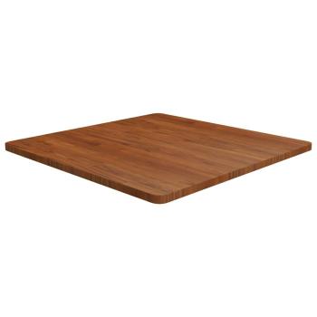 ARDEBO.de - Tischplatte Quadratisch Dunkelbraun 80x80x2,5cm Eiche Behandelt