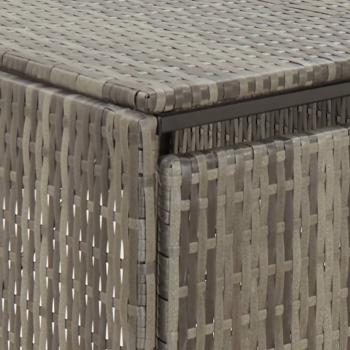 Mülltonnenbox für 2 Tonnen Grau 140x80x117 cm Poly Rattan
