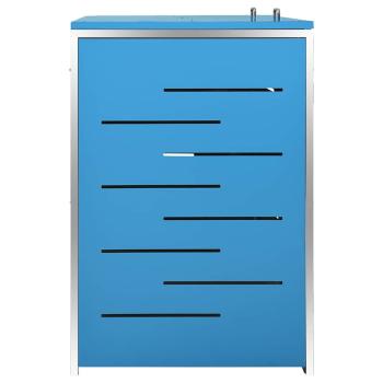 Mülltonnenbox für 2 Tonnen 138x77,5x115 cm Edelstahl
