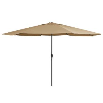 ARDEBO.de - Sonnenschirm mit Metall-Mast 390 cm Taupe