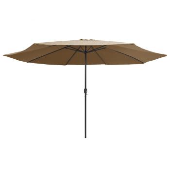 Sonnenschirm mit Metall-Mast 390 cm Taupe