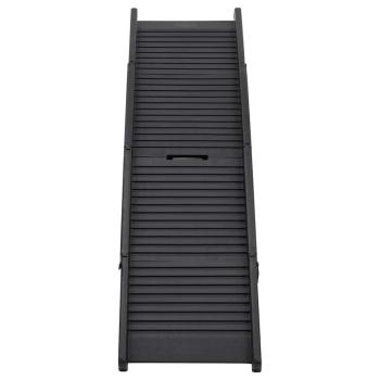 Hunderampe Klappbar Schwarz 153x40x12,5 cm Kunststoff