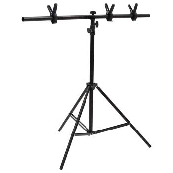 Hintergrundst?nder T-Form Schwarz 91x60x(70-200) cm