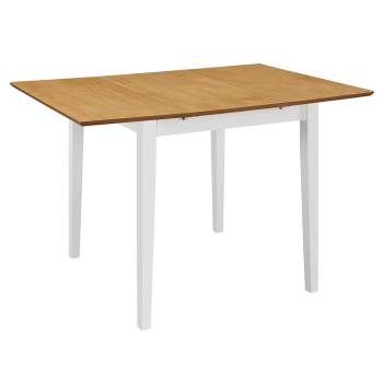 ARDEBO.de - Esstisch Ausziehbar Weiß (80-120)x80x74 cm MDF