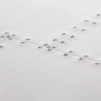 Schreibtisch Flugzeugflügel-Optik Silbern 112x50x76 cm Metall