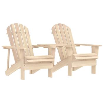 ARDEBO.de - Adirondack-Gartenstühle mit Tisch Massivholz Tanne