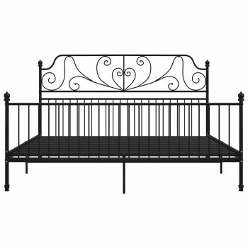 Bettgestell Schwarz Metall 180x200 cm