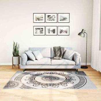 ARDEBO.de - Teppich Waschbar Schwarz und Grau 120x180 cm