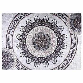 Teppich Waschbar Schwarz und Grau 120x180 cm