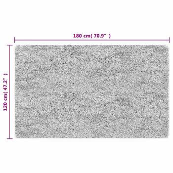 Teppich Waschbar Schwarz und Grau 120x180 cm
