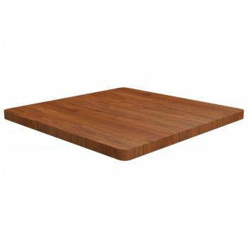 ARDEBO.de - Tischplatte Quadratisch Dunkelbraun 80x80x4cm Behandelte Eiche
