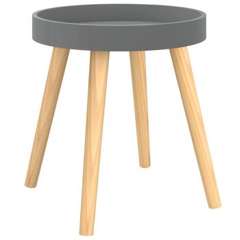 Beistelltisch Grau 38x38x40 cm Holzwerkstoff Massivholz Kiefer