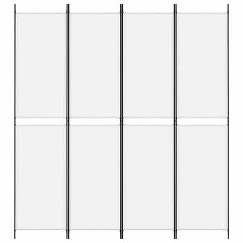 4-tlg. Paravent Weiß 200x220 cm Stoff