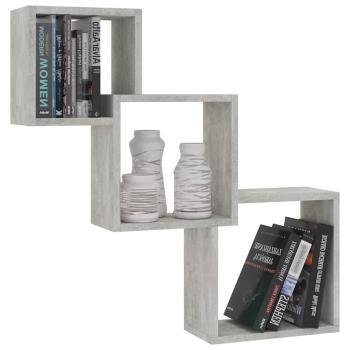 W?rfel-Wandregale Betongrau 68x15x68 cm Holzwerkstoff