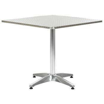 ARDEBO.de - Gartentisch Silbern 80x80x70 cm Aluminium