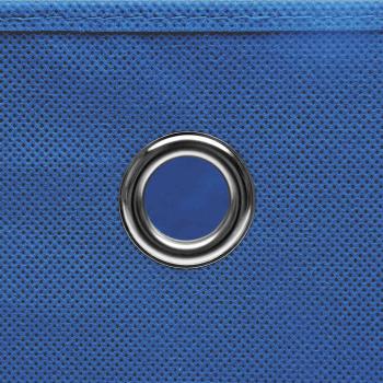 Aufbewahrungsboxen mit Deckeln 4 Stk. Blau 32x32x32 cm Stoff