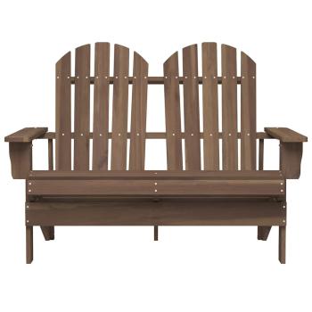 Adirondack-Gartenbank 2-Sitzer Massivholz Tanne Braun