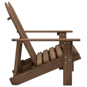 Adirondack-Gartenbank 2-Sitzer Massivholz Tanne Braun