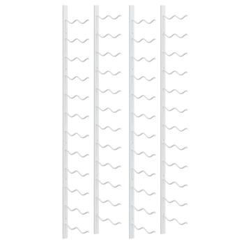 Wand-Weinregal für 24 Flaschen 2 Stk. Weiß Eisen