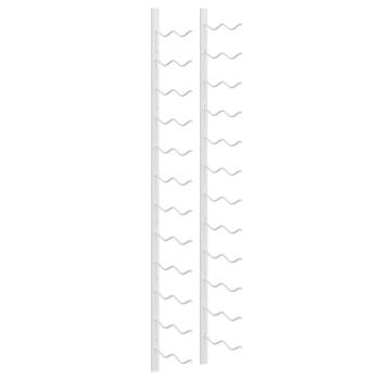 Wand-Weinregal für 24 Flaschen 2 Stk. Weiß Eisen