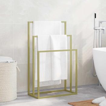 ARDEBO.de - Handtuchständer Golden 48x24x79 cm Eisen