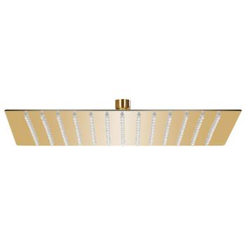 ARDEBO.de - Regenbrause Edelstahl 25x25 cm Quadrat Golden