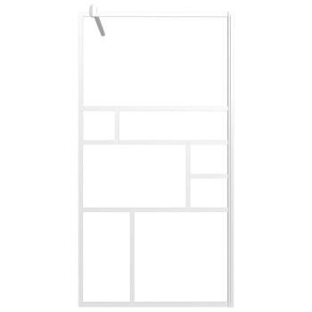 Duschwand für Walk-In Dusche 115x195 cm ESG-Glas Weiß