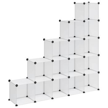 Regalsystem mit 15 Würfeln Transparent PP