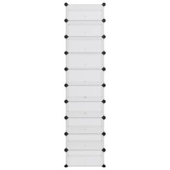 Schuhregal Transparent 44x32x174 cm PP