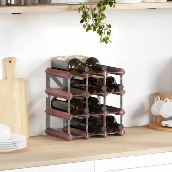 ARDEBO.de - Weinregal für 12 Flaschen Braun Massivholz Kiefer