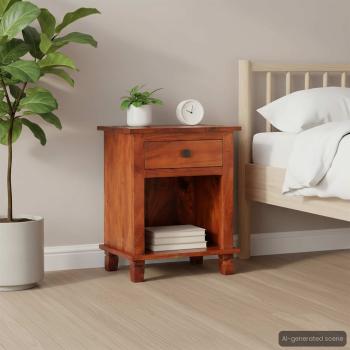 ARDEBO.de - Nachttisch 40 x 30 x 50 cm Massivholz Akazie