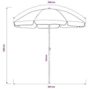 Strandschirm Blau 240 cm