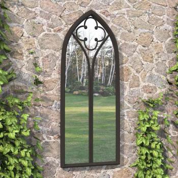 ARDEBO.de - Gartenspiegel Schwarz 100x45 cm Eisen