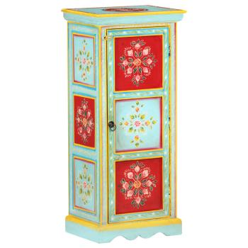ARDEBO.de - Highboard Handbemalt 40x30x90 cm Mango Massivholz