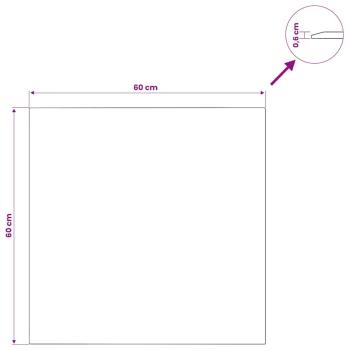 Tischplatte Transparent 60x60 cm Hartglas