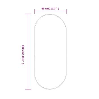 Wandspiegel Schwarz 100x45 cm Oval