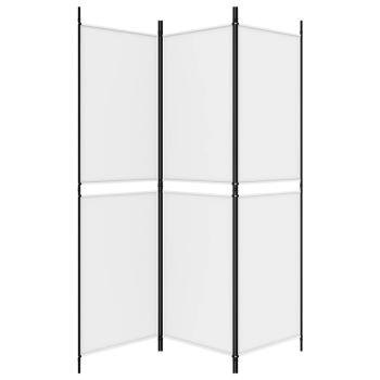 3-tlg. Paravent Weiß 150x180 cm Stoff