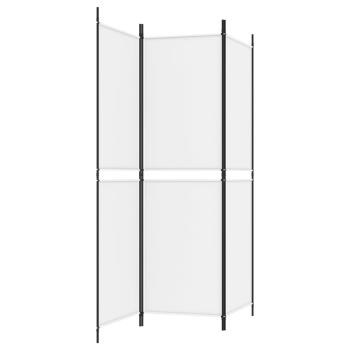 3-tlg. Paravent Weiß 150x180 cm Stoff
