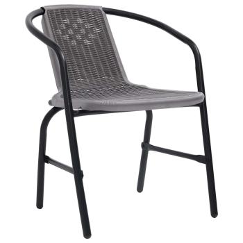 Gartenstühle 4 Stk. Rattan-Optik Kunststoff und Stahl 110 kg