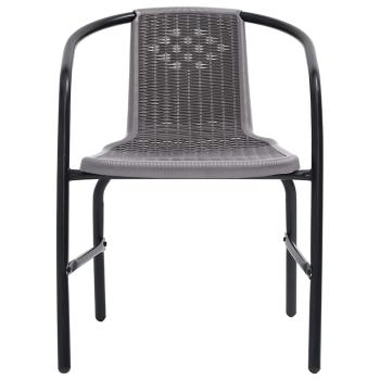 Gartenstühle 4 Stk. Rattan-Optik Kunststoff und Stahl 110 kg