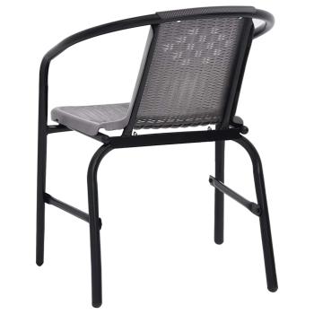 Gartenstühle 4 Stk. Rattan-Optik Kunststoff und Stahl 110 kg