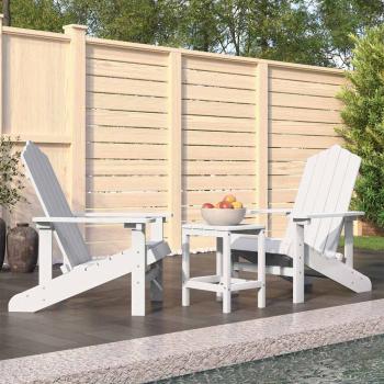 ARDEBO.de - Adirondack-Gartenst?hle mit Tisch HDPE Wei?