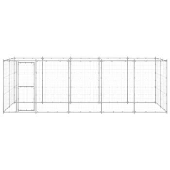 Outdoor-Hundezwinger Verzinkter Stahl 12,1 m²