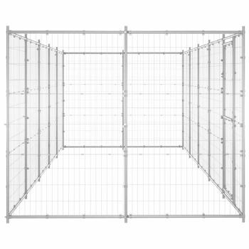 Outdoor-Hundezwinger Verzinkter Stahl 12,1 m²