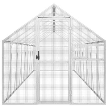 Voliere Silbern 1,79x8x1,85 m Aluminium