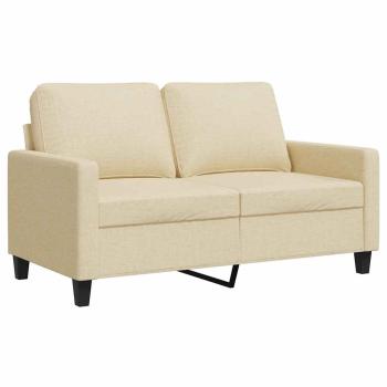 2-Sitzer-Sofa Creme 120 cm Stoff